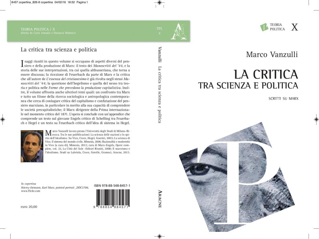 Marco Vanzulli, La critica tra scienza e politica. Scritti su Marx